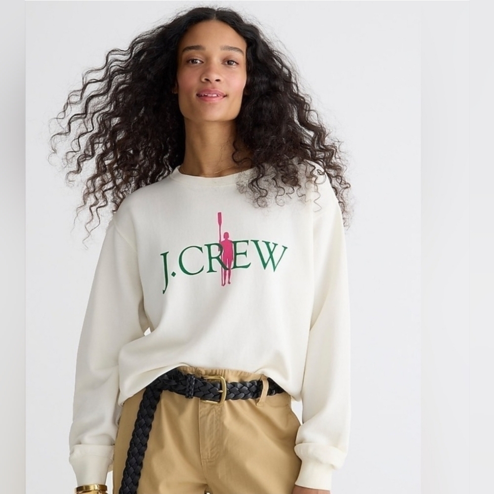 Nwt J. Crew French Terry Oarsman Relaxed Sweatshirt   BM307 Small